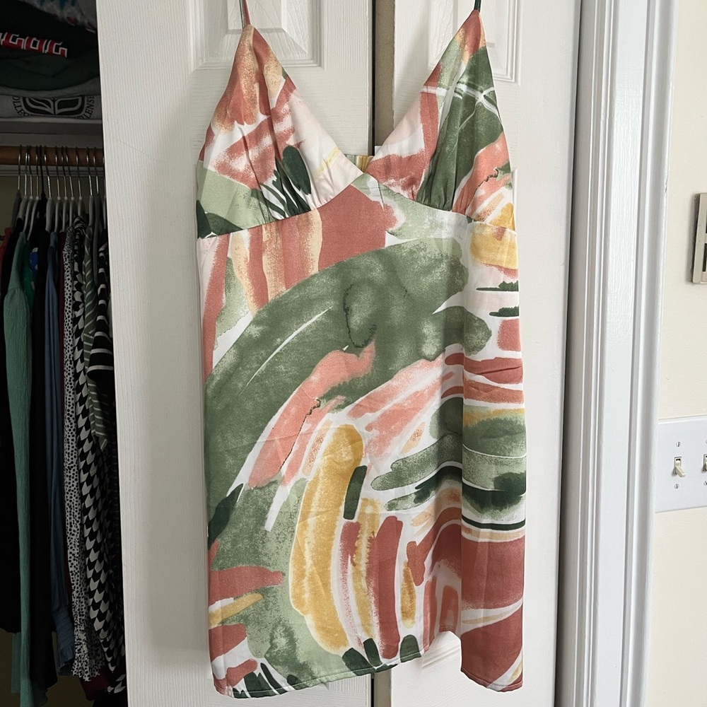 LA hearts deep V neck mini dress